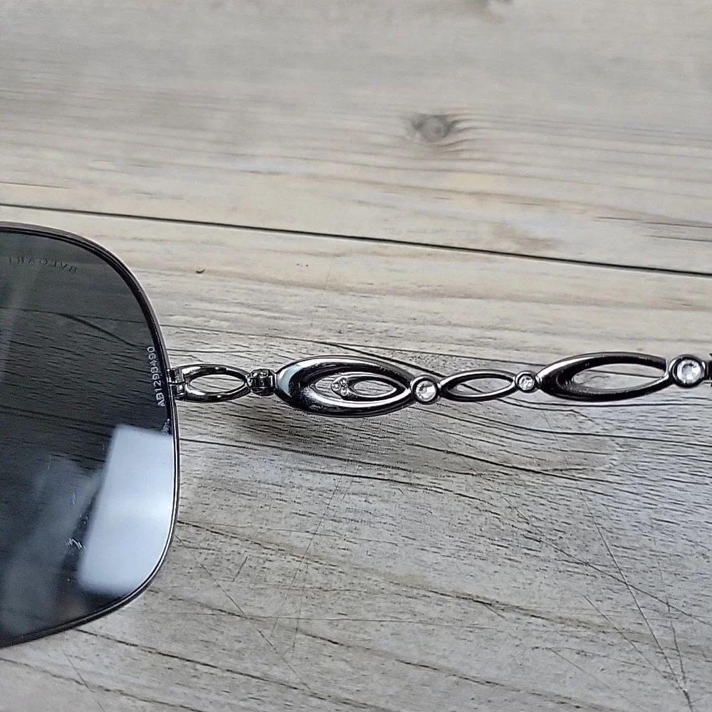 BVLGARI Gunmetal‎ Grey Ellipse Crystal Sunglasses BV 6025-B 103/87